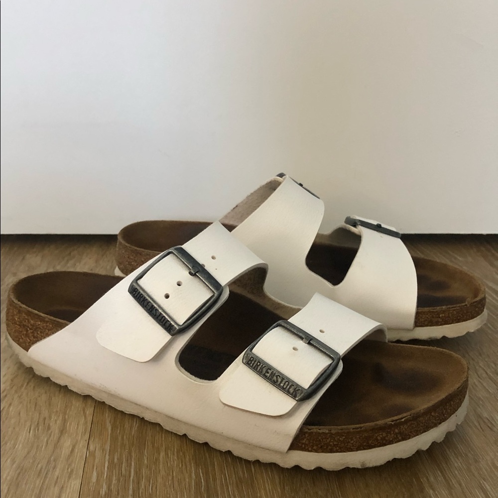Birkenstock White Arizona Size 38